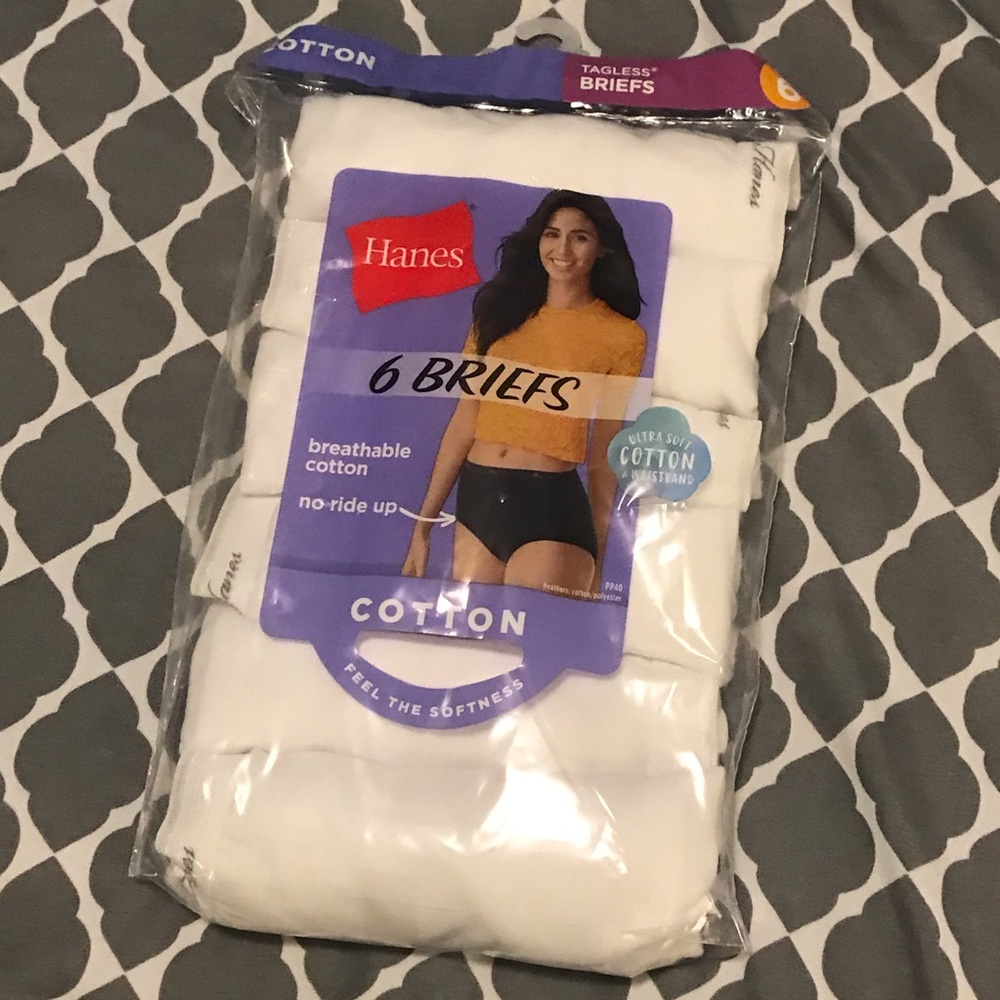 Women’s Cotton Briefs. Pack of 6. Hanes